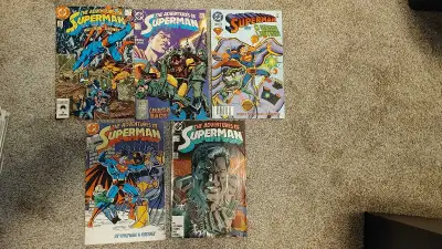 Lot of 5 low grade Superman comics, View more