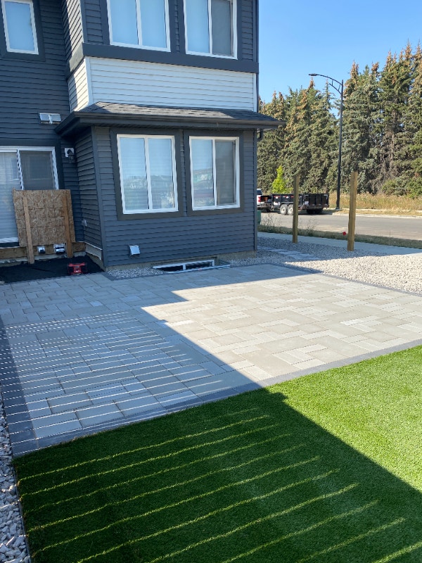 Artificial Turf. patio. Retaining Wall & General Landscaping