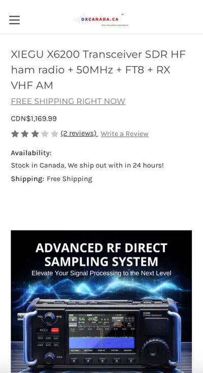 Xiegu X6200 is a portable HF SDR transceiver for transmitting and receiving amateur radio frequencie...