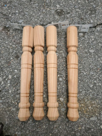 4 Table Legs - Waddell 11-3/4 In. Hardwood Early American 