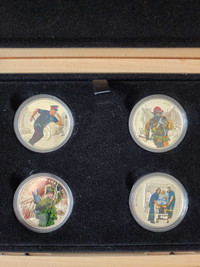 Royal Canadian mint National Heroes silver coin set