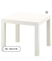 2 IKEA Lack side tables white 55x55cm