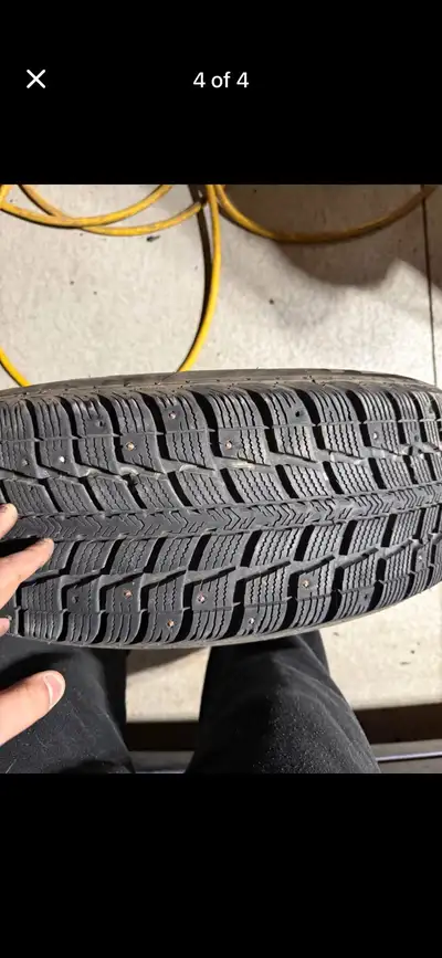 Dodge Charger rims and tires for sale 5x115 Bolt pattern Studded tires with good tread left pick up...
