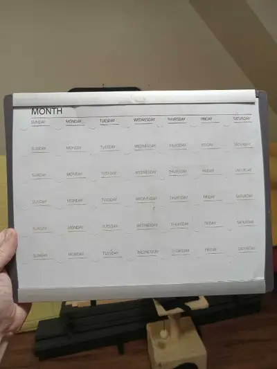 Dry Erase Firdge Calendar With Eraser, View more