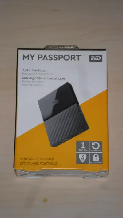Western Digital 1TB Black My Passport for Mac Portable External, View more