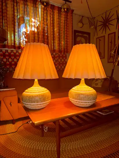 Pair of MCM table lamps, View more