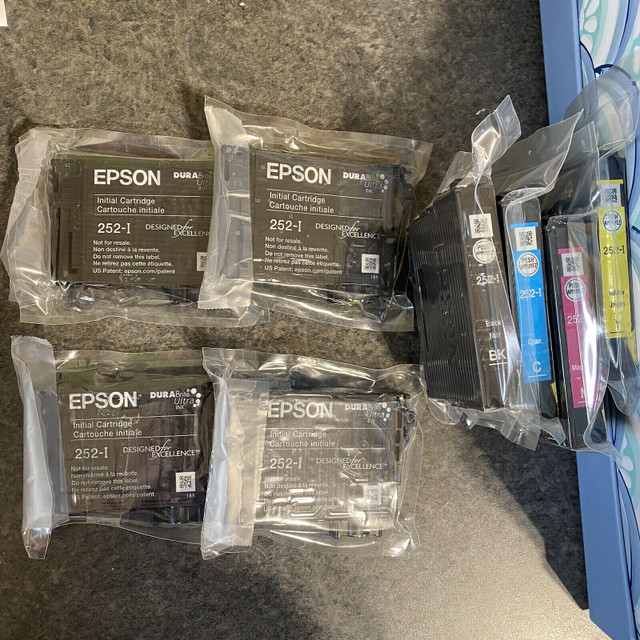 New ink cartridges 252 for Epson printers - WF series in Printers, Scanners & Fax in Saskatoon