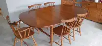 Vilas dining table and 6 chairs, $150 OBO
