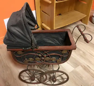 Antique dolls pram hot sale