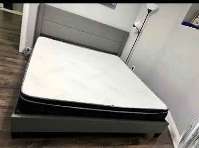 Bed frame with mattress queen size for sale , View more