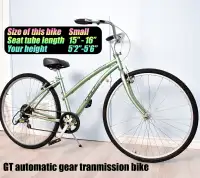 GT automatic transmission hybrid bike, small frame, 28" tires
