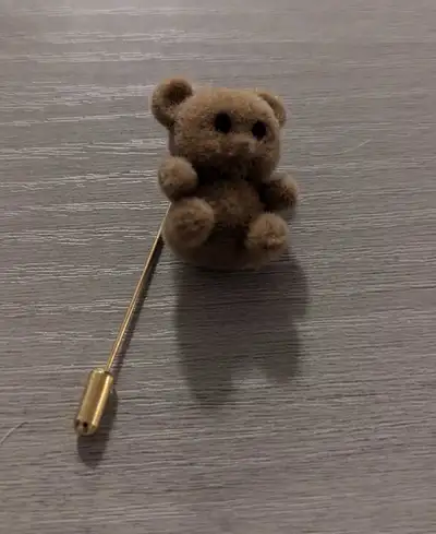 Adorable Brown Teddy Bear Lapel Pin, View more