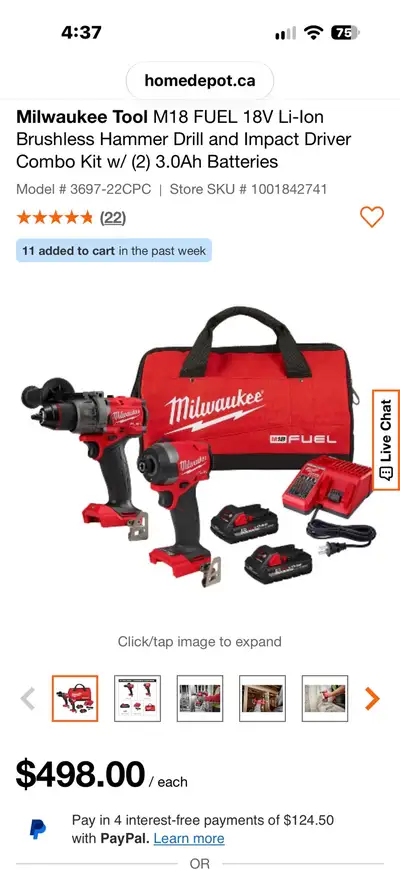 Milwaukee Tool M18 FUEL  Li-Ion Brushless Hammer Drill and Imp, View more