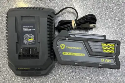 YARDWORKS 40V Li-Ion Charger and 3Ah Battery, View more