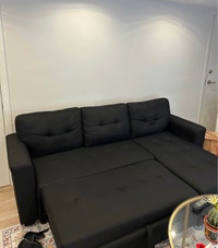 Black Sectional Sofa Bed  Free Delivery  Ottawa Ottawa / Gatineau Area Preview