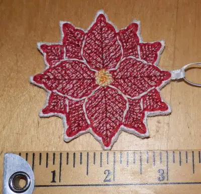 Poinsettia Ornament - Handmade, View more