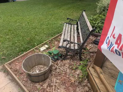 Garden Bench and Barrel, View more