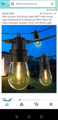 DGE LED string light 96ft. New. Available in kitchener Doon 