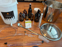Home beer brewing kit with 42 quart stainless steel