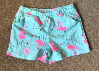 Carters Girls Sz 8Y Shorts Flamingo Print