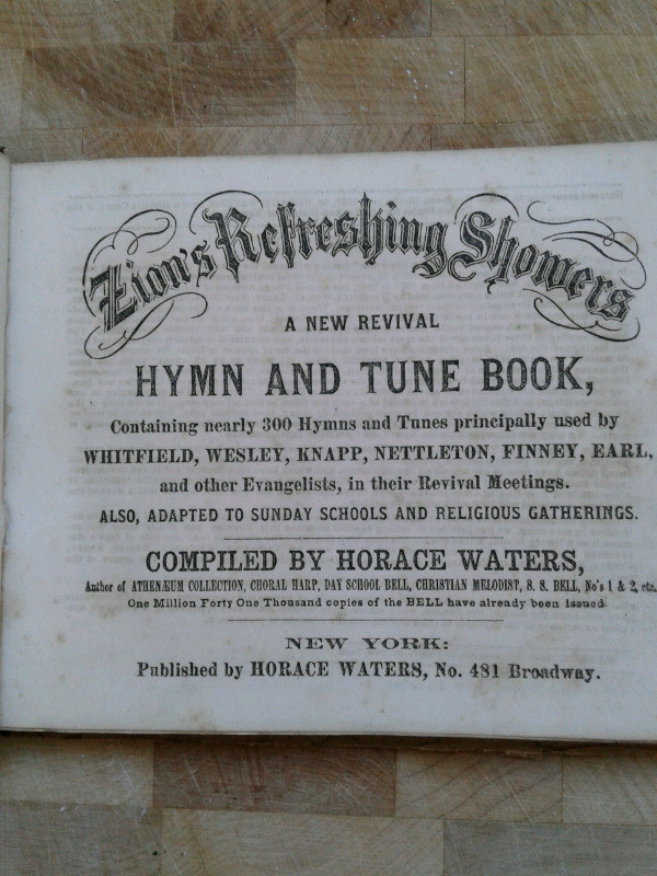 Antique 1867 Lion's Refreshing Showers Hymn Book in Textbooks in Muskoka - Image 3