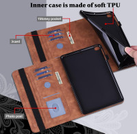 BRAND NEW Brown Leather Tablet Cover Protector Carrying Case