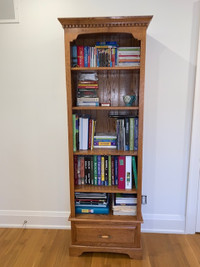 Bookcase with Drawer (Solid Oak) - Mission Style - Like New