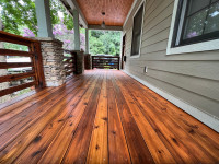 Deck staining 