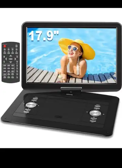 WONNIE 17.9’’ Large Portable DVD/CD Player with 15.4‘’ Swivel Sc, View more