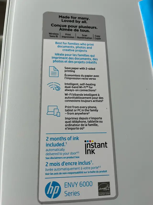 printer / scan HP Envy6000 like new +2 new inks cartridges in Other in City of Montréal - Image 7