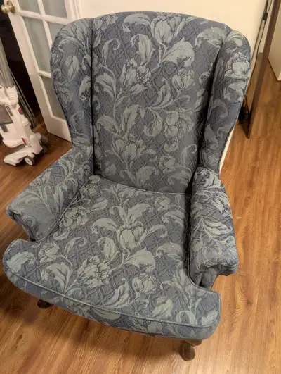 BLUE WINGBACK CHAIR, View more