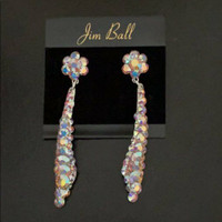 Multicolored Swarovski Drop Earrings - Jim Ball