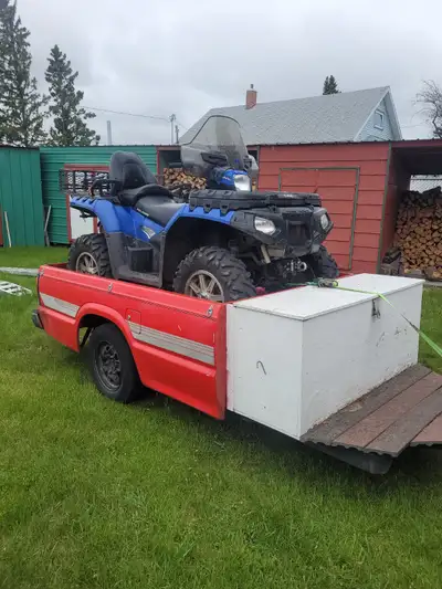 Utility trailer for sale can be used for a side by side. 2 up touring fits perfect also has a gas ta...