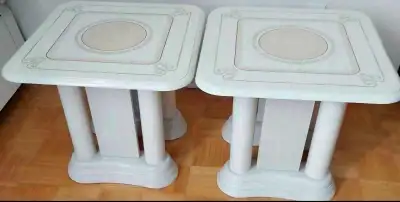 Italian Marble White Side Tables – Set of 2, View more