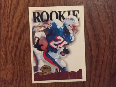 1995 Score Summit Curtis Martin rookie football card (#166), View more