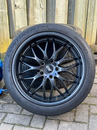 P235/40/18 Mint! Dai Alum Wheels w Continental tires. 