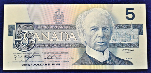 Bank of Canada $5.00 1986 Currency Notes Bird Series in Arts & Collectibles in Edmonton - Image 2