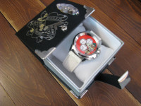 Ed Hardy Dragster Men's Watch White Band /great X-Mass gift