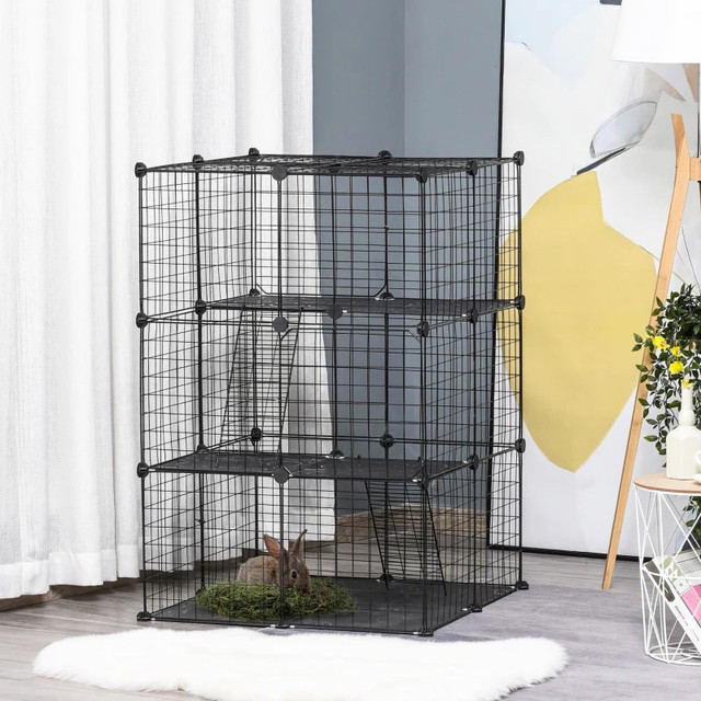 39 Pcs Small Animal Cage Bunny Hutch Portable Metal Wire with Ra in Accessories in Markham / York Region