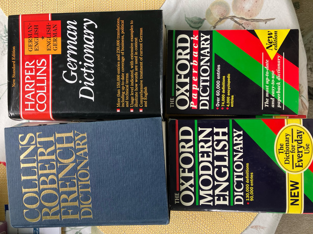 French ,English ,Germany dictionaries-4 for 60$ dans Autre  à Ville de Montréal