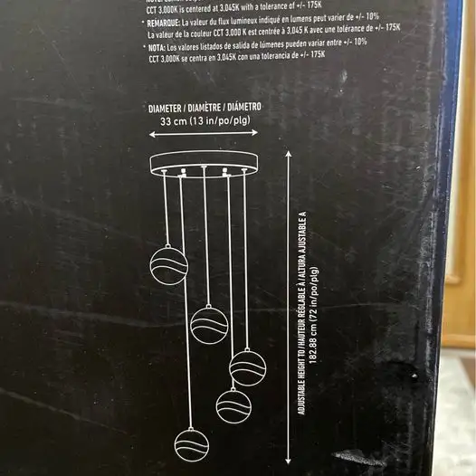 LED Pendant Fixture Wavey 5-light Chandelier in Other in Kitchener / Waterloo - Image 4