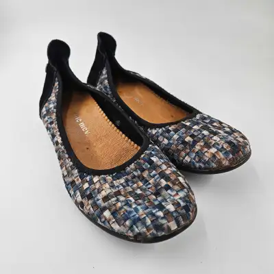Bernie Mev Womens Blue Slip On  Ballets Summer Shoes Ballerin, View more