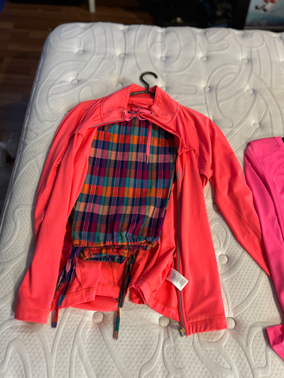 ONE LIKE NEW TOP AND PANT SETPLUS A PINK LONG SLEEVE BLOUSE, View more