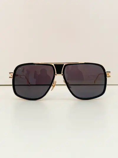 Chunky Unisex Gold Tone Smoke Lens Sunglasses, View more