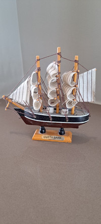 Retro wooden model ship Cutty Sark
