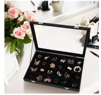 Glasslid jewellery tray/display organaizer