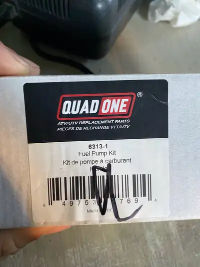 This is a new Quad One fuel pump kit, designed as an ATV/UTV replacement part, so you can get back t...