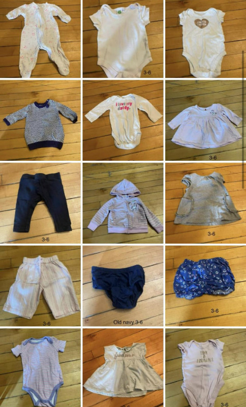 vêtement  bébé fille grandeur 3 mois et 3-6 mois dans Vêtements - 3 à 6 mois  à Drummondville