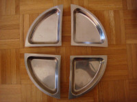 Stainless steel snack dish set