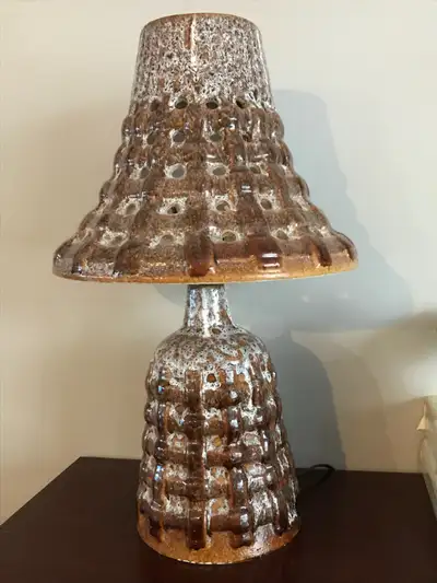 Two ceramic lamps - Mid-century Maurice Chalvignac $300 for the pair (2)